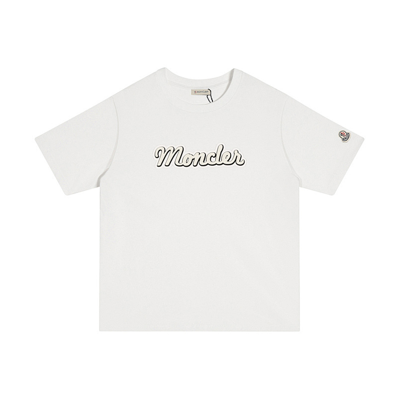 MONCLER クラシックプリントレターコットンTシャツ