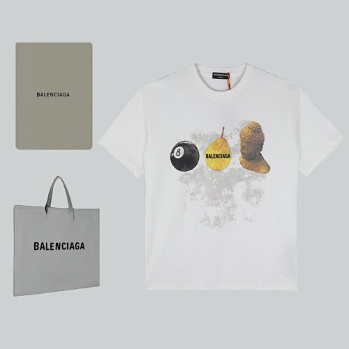 Balenciaga26ss柔らかく快適なプリント半袖 T シャツ