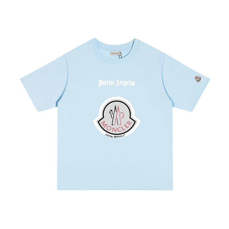 MONCLER プリントロゴ入りピュアコットンTシャツ