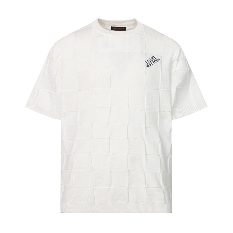 LOUIS VUITTON シンプルなニットクルーネックTシャツ