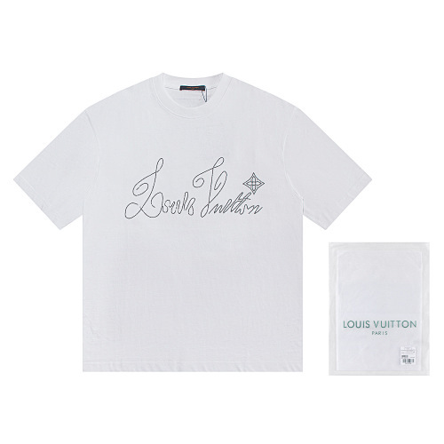 LOUIS VUITTON スパンコール付きクルーネックTシャツ