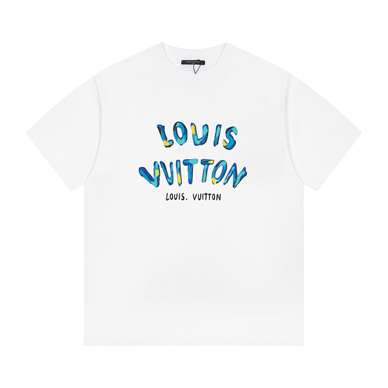 LOUIS VUITTON ペイントプリントクルーネックTシャツ