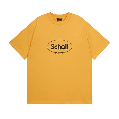 Balenciagaパリ 26SS 新作 Scholl コラボレーション プリント 半袖 T シャツ