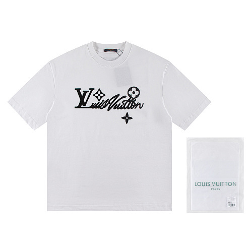 LOUIS VUITTON シンプルなプリントのクルーネックTシャツ