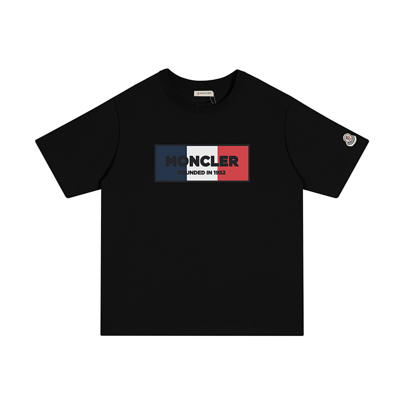 MONCLER カジュアルなプリントコットンTシャツ