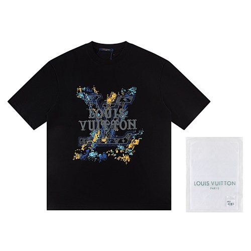 LOUIS VUITTON カラフルなプリントのクルーネックTシャツ