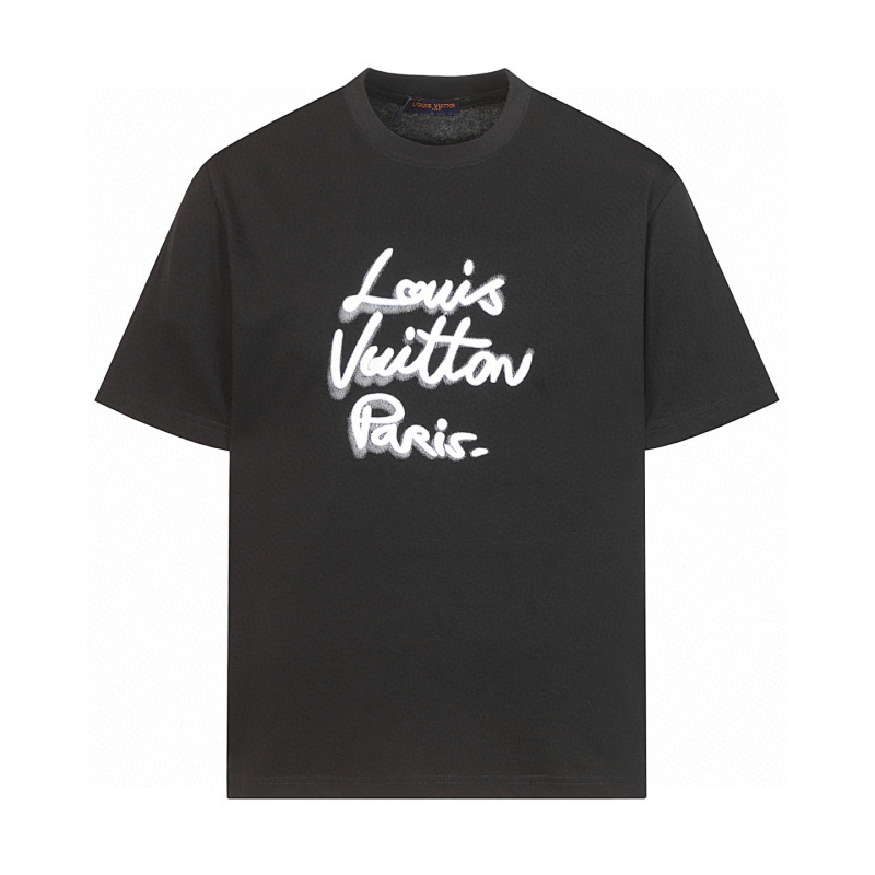 LOUIS VUITTON 春の新作 刺繍ロゴ入りピュアコットンTシャツ